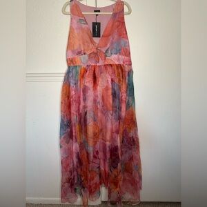 XPluswear Colorful floral Maxi Dress 2XL new with tag